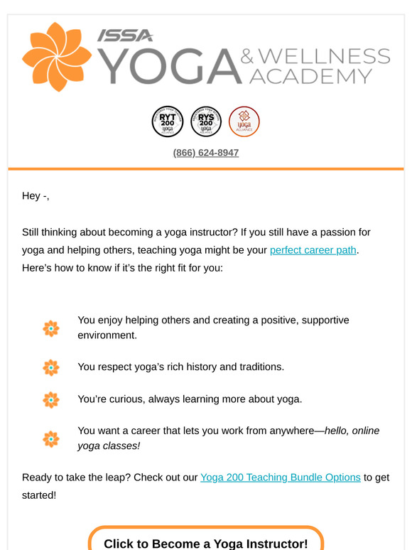 Still interested in a Yoga career?