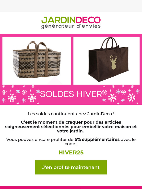 Les soldes continuent chez JardinDéco