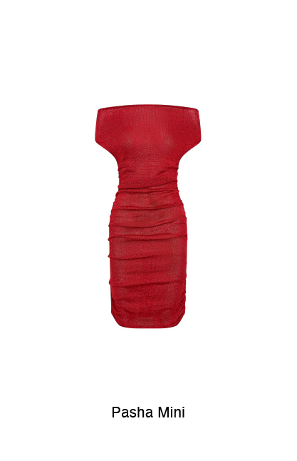 Pasha Off Shoulder Knit Mini Dress - Red