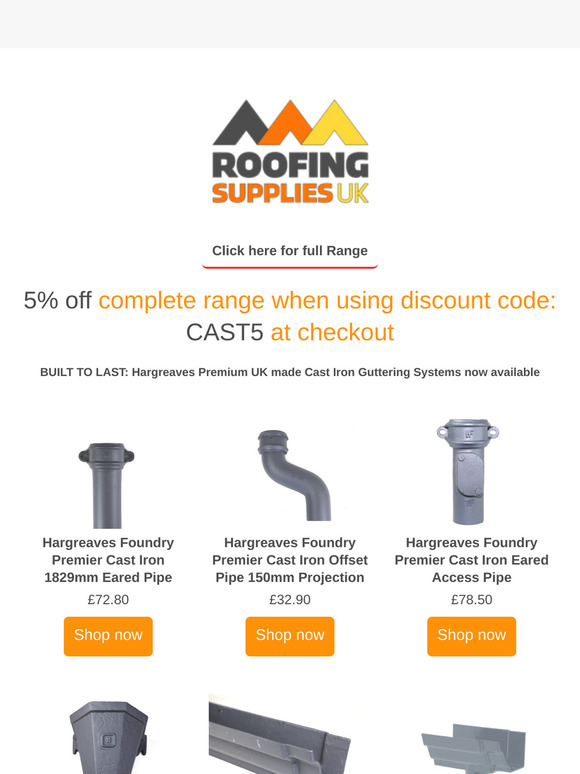 5% off New Cast Iron Range
