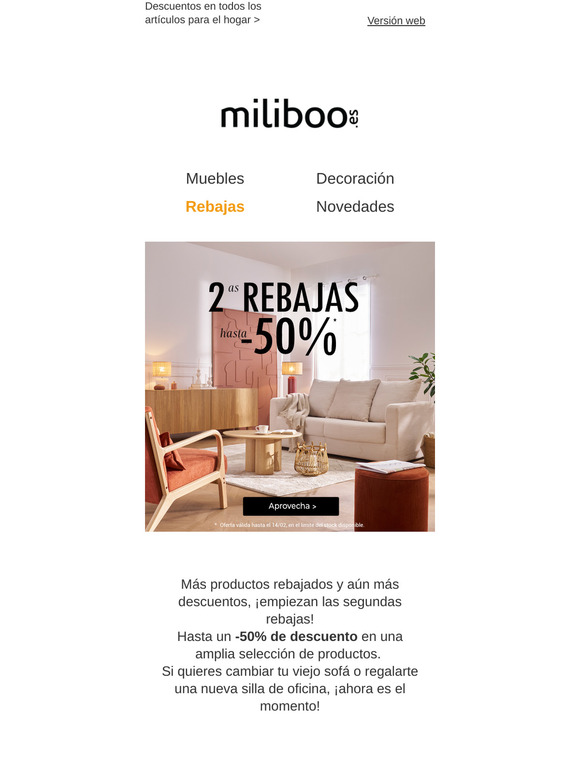 Segundas rebajas: hasta un -50% de descuento