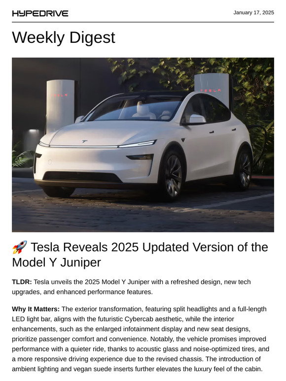 Hypebeast: Tesla Unveils the Enhanced Model Y Juniper – What’s New 👉 ...