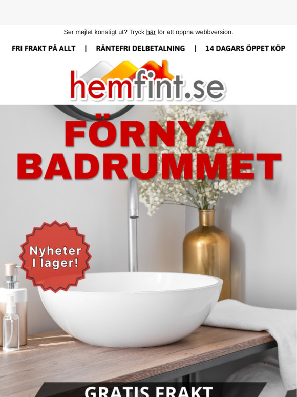 Nyheter till badrummet – spara stort nu! 🚿