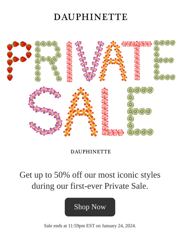 PRIVATE SALE | Up to 50% Off