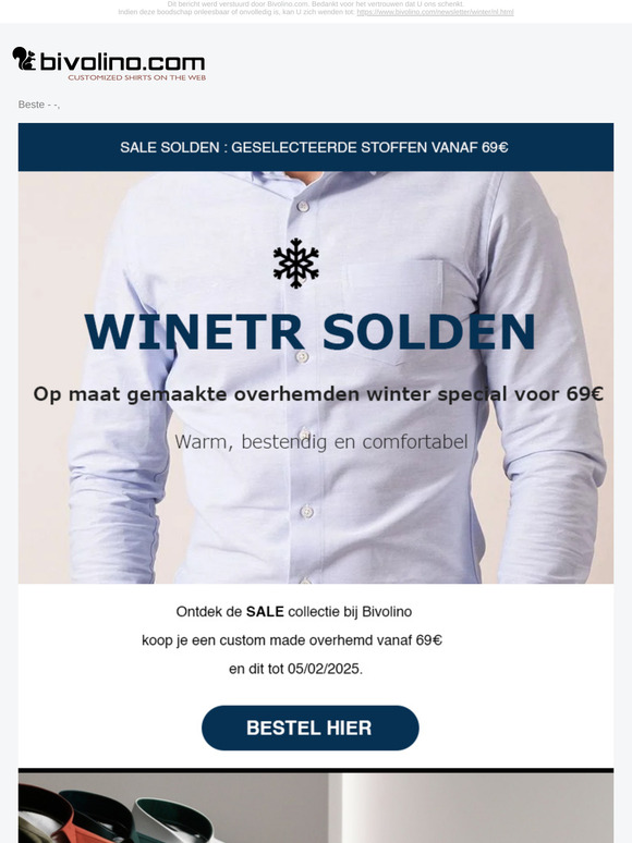 Winter-Solden: overhemd vanaf 69€!
