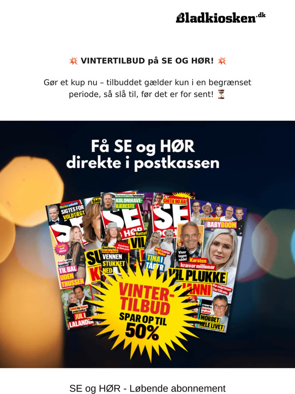 ⚡️ VINTERTILBUD på SE OG HØR ⚡️