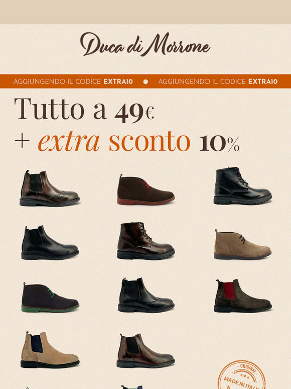 Tutto a 49€ + 10% extra sconto per 48h!! L’eleganza italiana accessibile