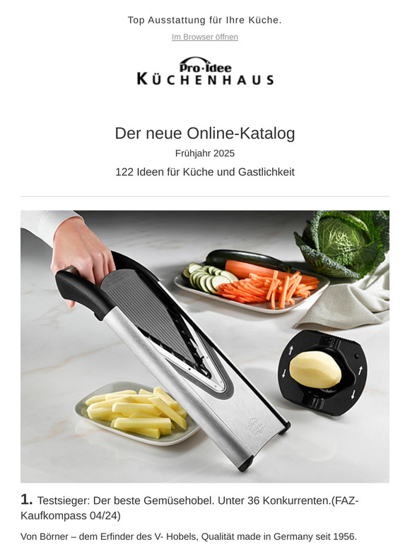 Der neue Online-Katalog: 122 Ideen für Küche und Gastlichkeit