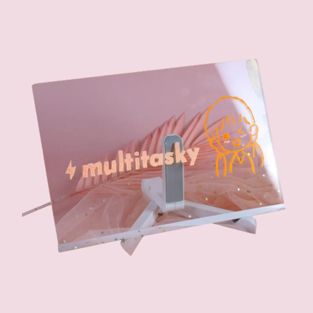Image of Glowing Acrylic Message Board Set (with 7 Colored Markers)