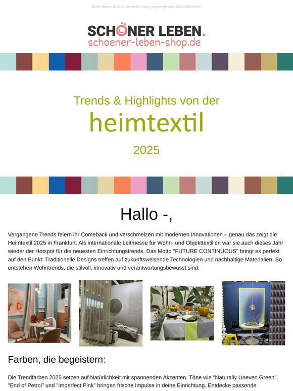 —, Die schönsten Trends von der Heimtextil 2025!