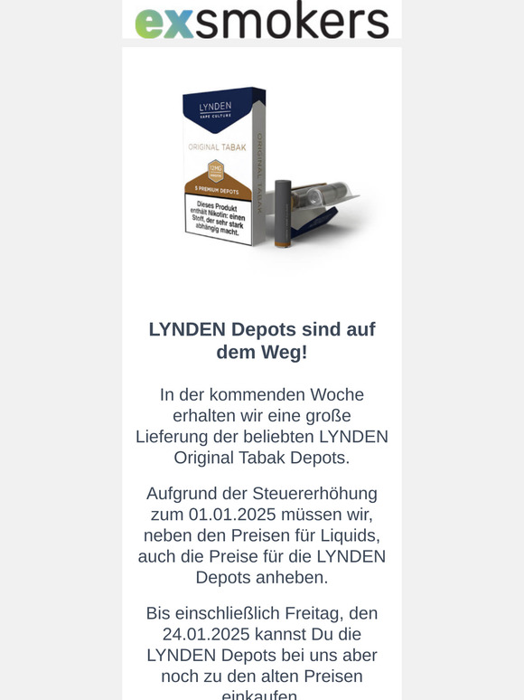 LYNDEN Depots im Anflug!