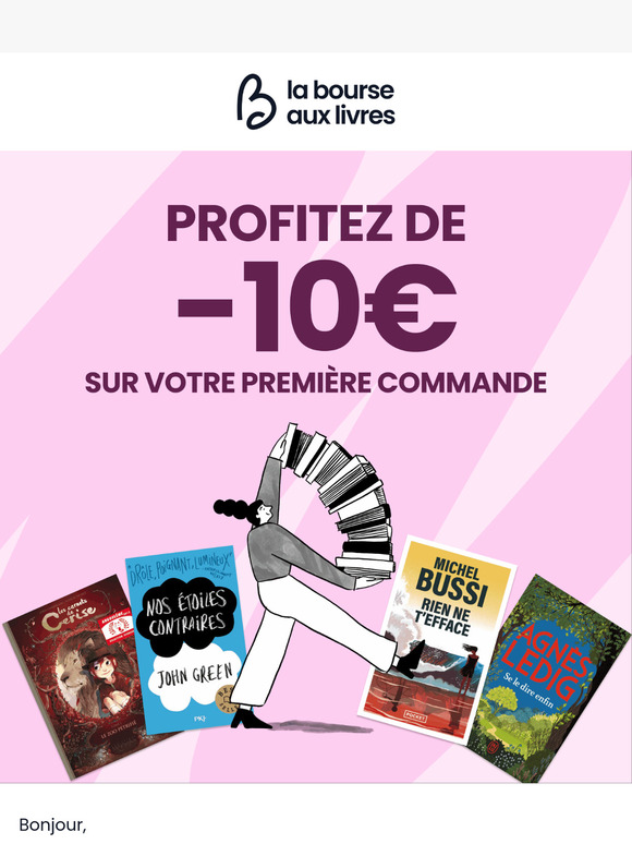 Surprise : -10€ sur vos prochains livres préférés  👉