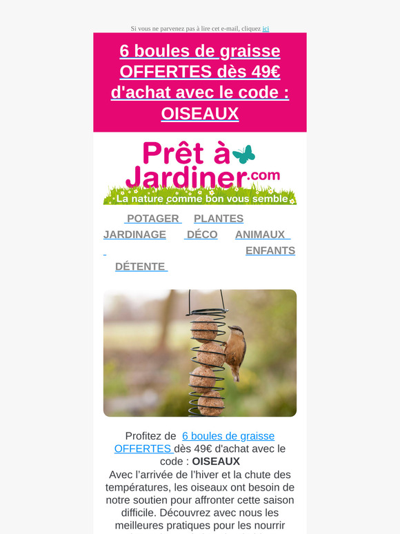 6 boules de graisse OFFERTES dès 49€ !