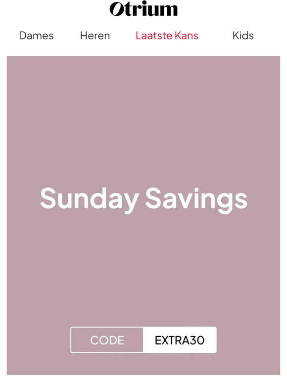 Sunday savings!