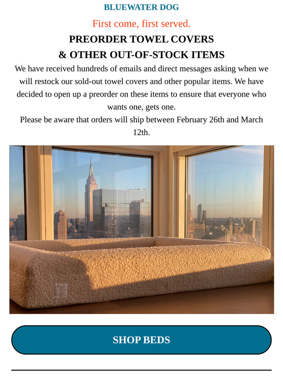 Preorder Towel Covers & Other Out-of-Stock Items NOW!