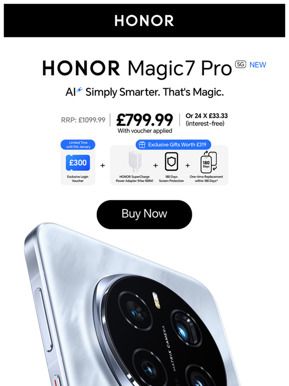 🎉Find your exclusive HONOR Magic7 Pro offer here!