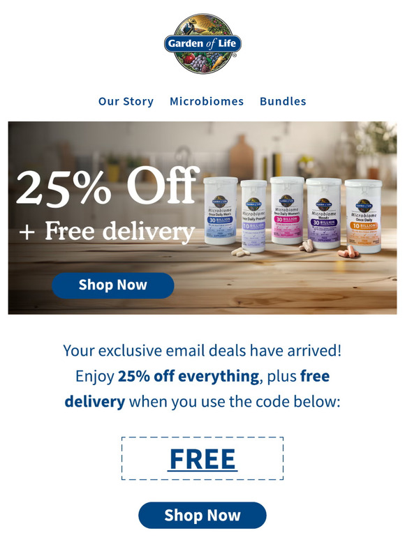 Email Exclusive 📧 25% Off + Free Delivery
