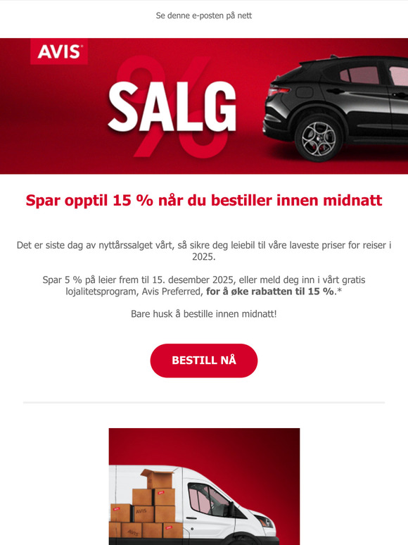 Siste sjanse til å spare opptil 15 %