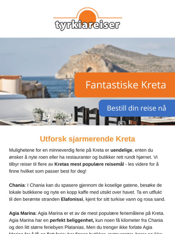 Sikre deg en solfylt vår – Kreta fra 4.698,-