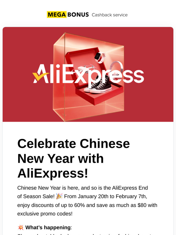 🎉 AliExpress End of Season Sale: Up to 60% Off!