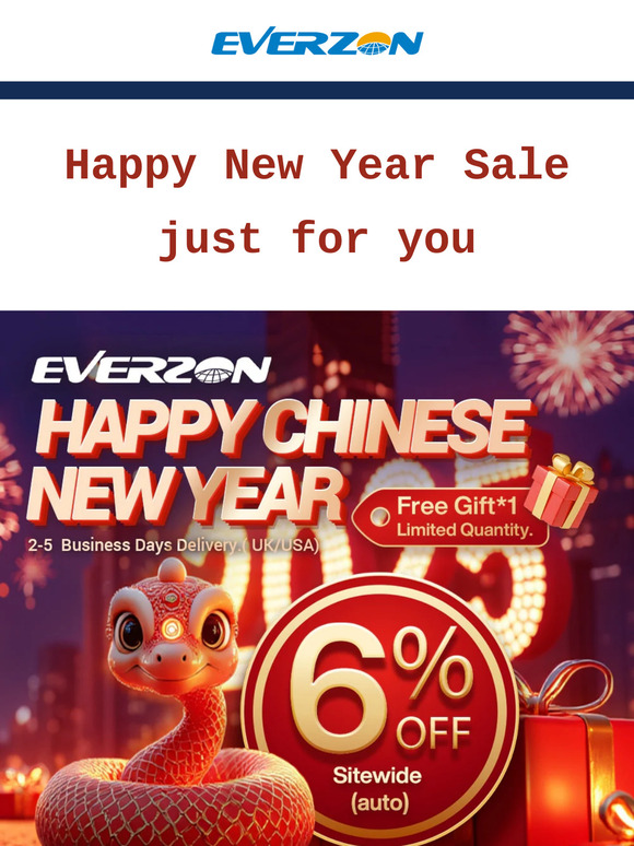 🎉 Happy Chinese New Year Sale at Everzon: 6% OFF + Free Gift!