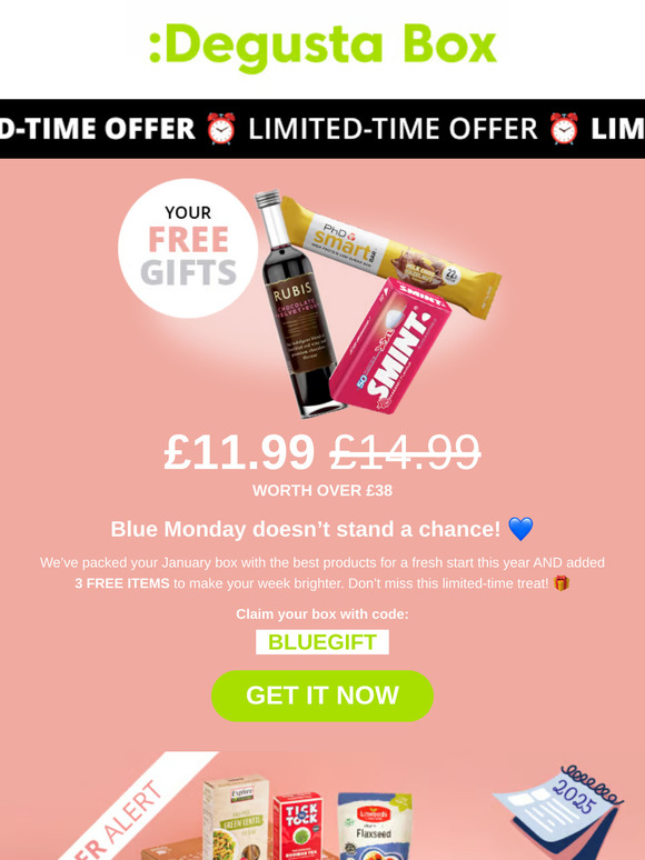 Beat Blue Monday with 3 FREE Gifts! 💙