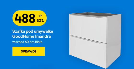 Szafka pod umywalkę GoodHome Imandra wisząca 60 cm biała