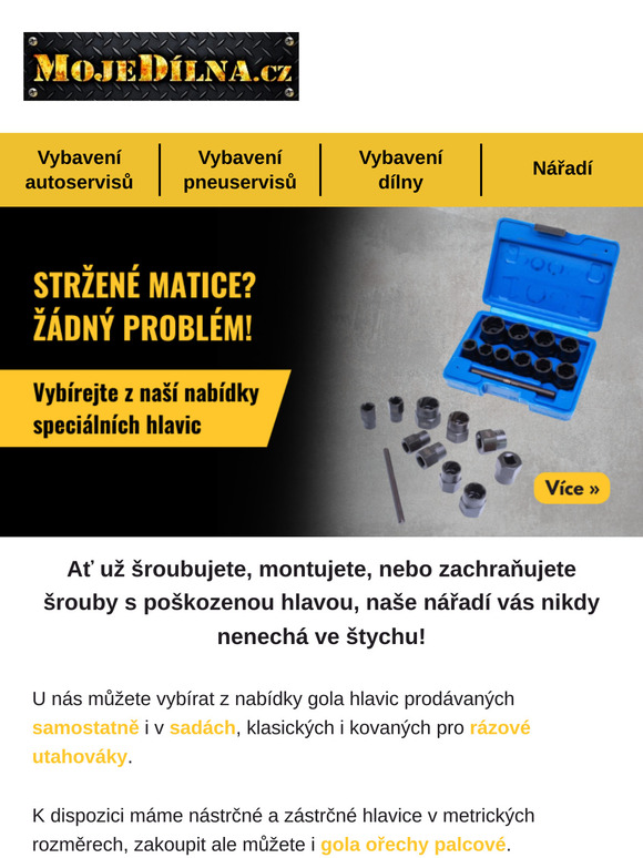 Zarezlé šrouby a poškozené matice? Naše profi hlavice si poradí se vším 🛠️