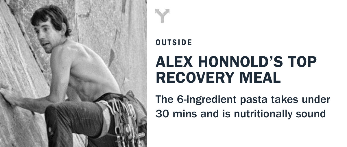 Alex Honnold's favorite recovery meal