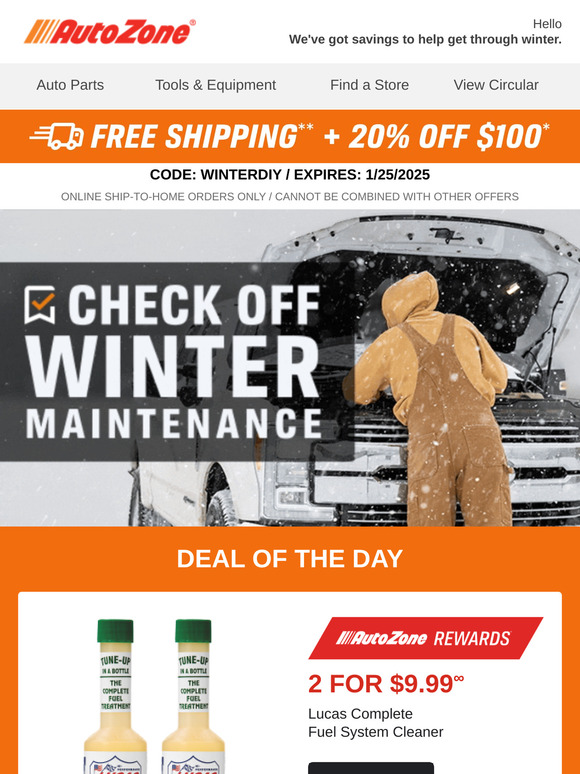 Winter deals for your vehicle