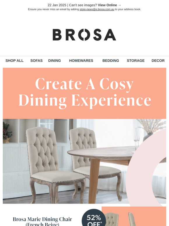 Brosa Marie Dining Chair NOW $239 (52% OFF standard retail price)