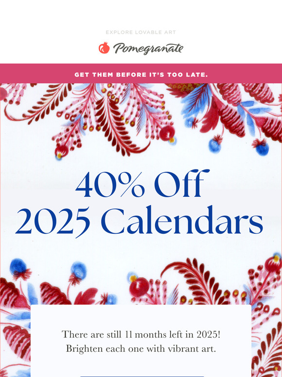 40% Off All Calendars