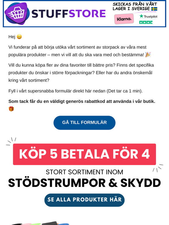Vill du köpa storpack av strumpor?