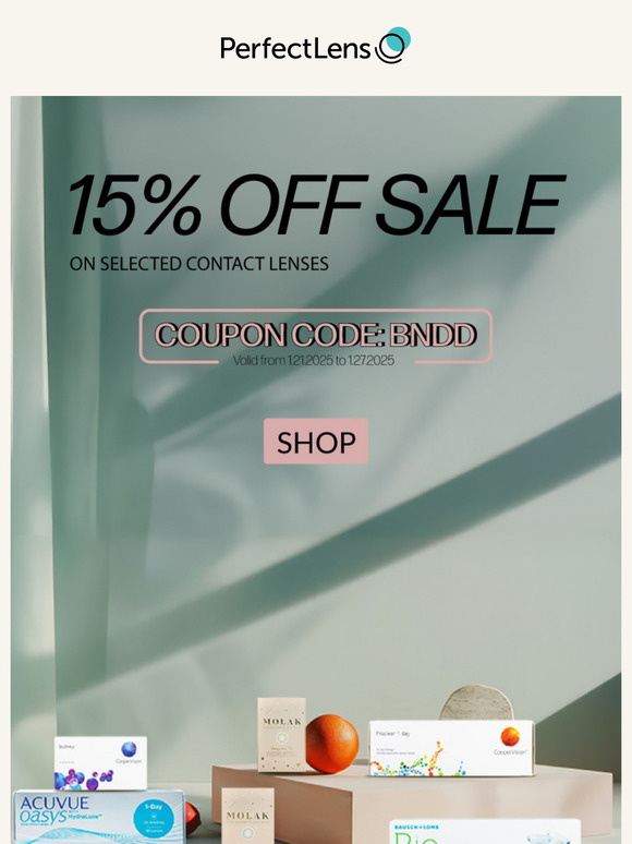 Unlock 15% Off on Selected Contact Lenses – Shop Today!