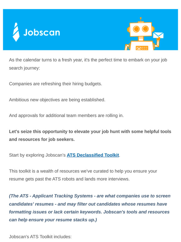 🔍 Unlock More Interviews with Jobscan's ATS Declassified Toolkit
