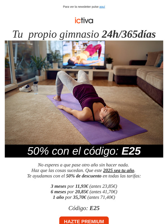 ¡Tu gimnasio en casa -50%!