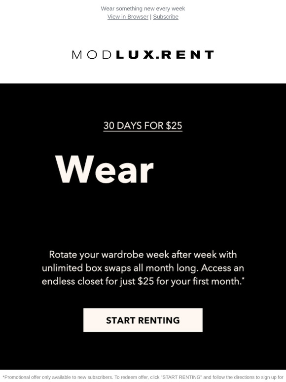 Sweet deal: $25 for your first month of styles