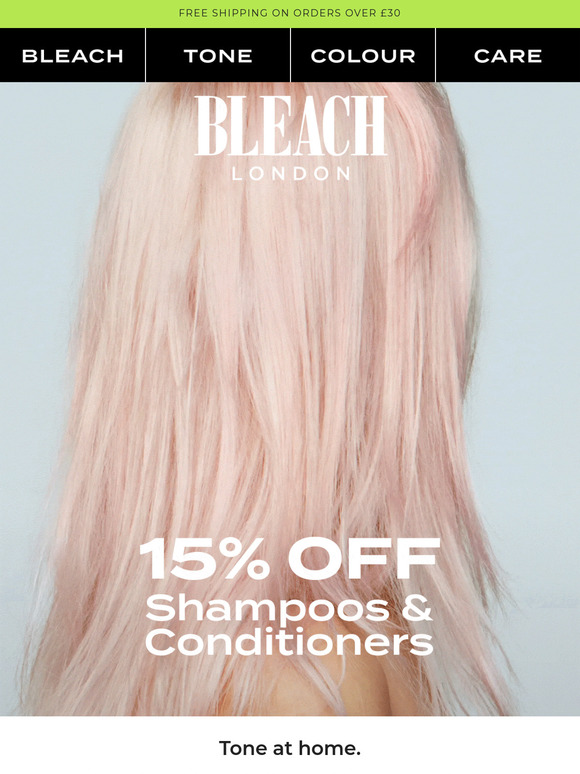 15 % Off ALL Shampoos & Conditioners