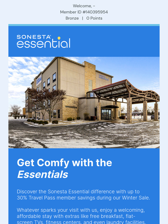 Save on Winter Stays at Sonesta Essential