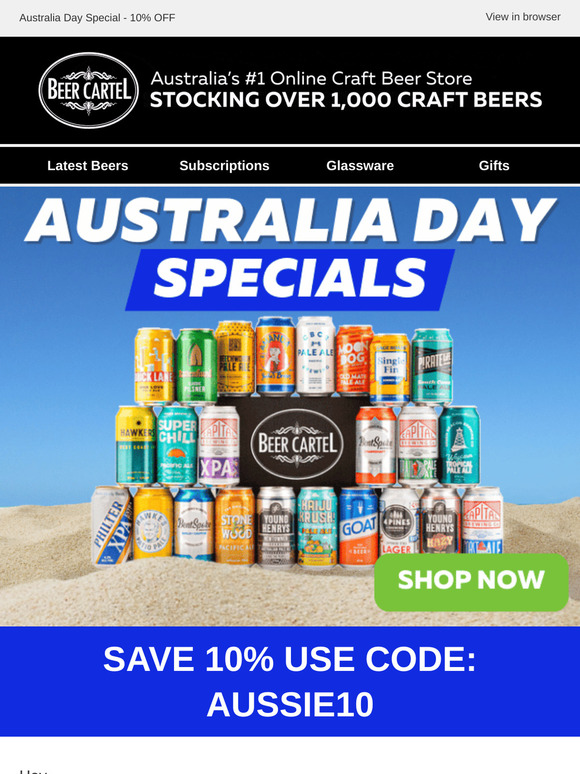 Australia Day Special - 10% Off! 🇦🇺🍻
