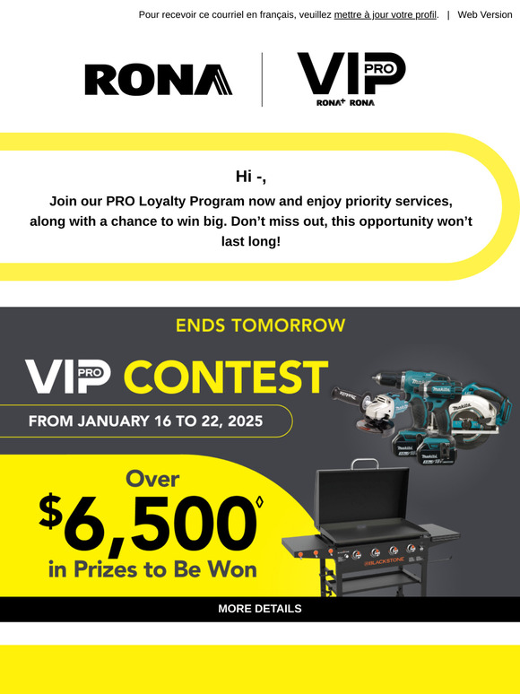 🚨 Last chance for our VIPpro contest