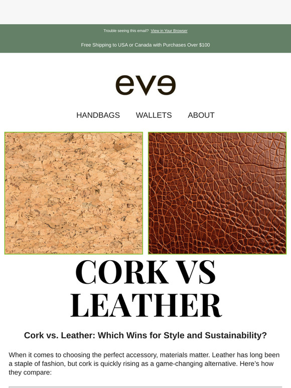 Cork vs. Leather: The Sustainable Style Showdown