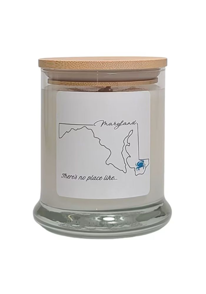Maryland State White Candle