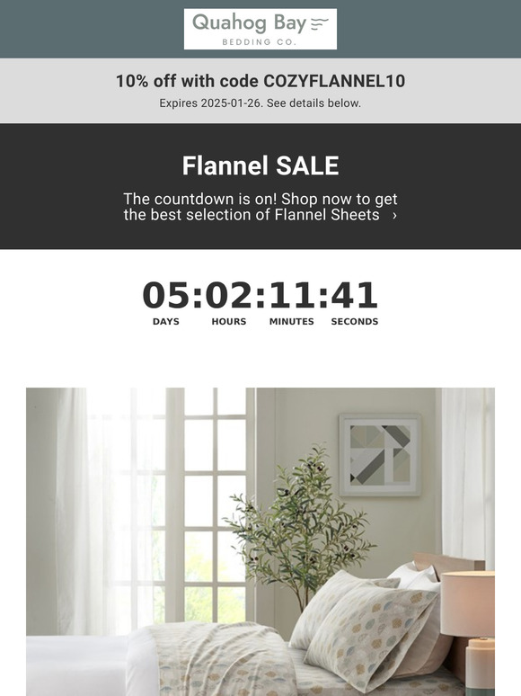It's our Annual Flannel SALE! Take 10% OFF All Flannel Sheet Sets!