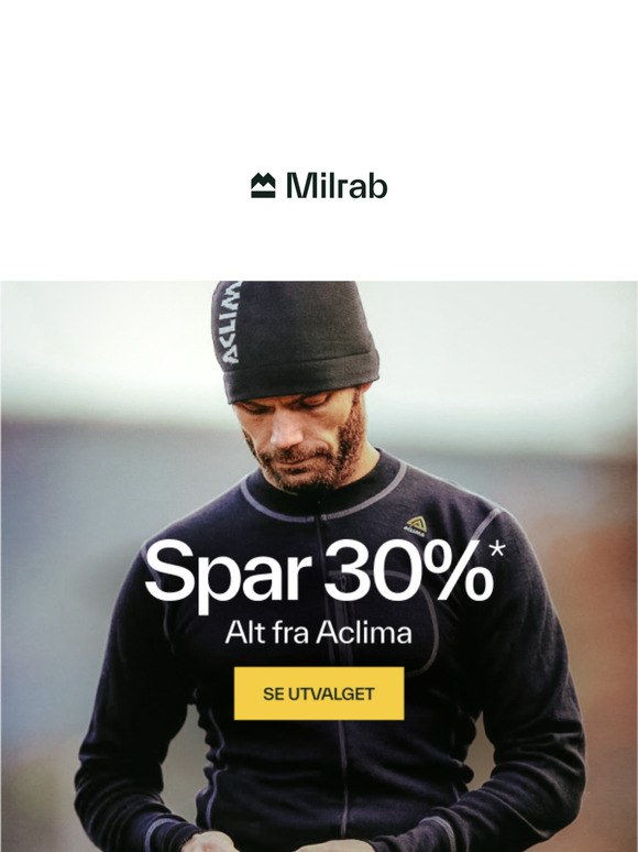 Nå: -30% på Aclima* 🧶