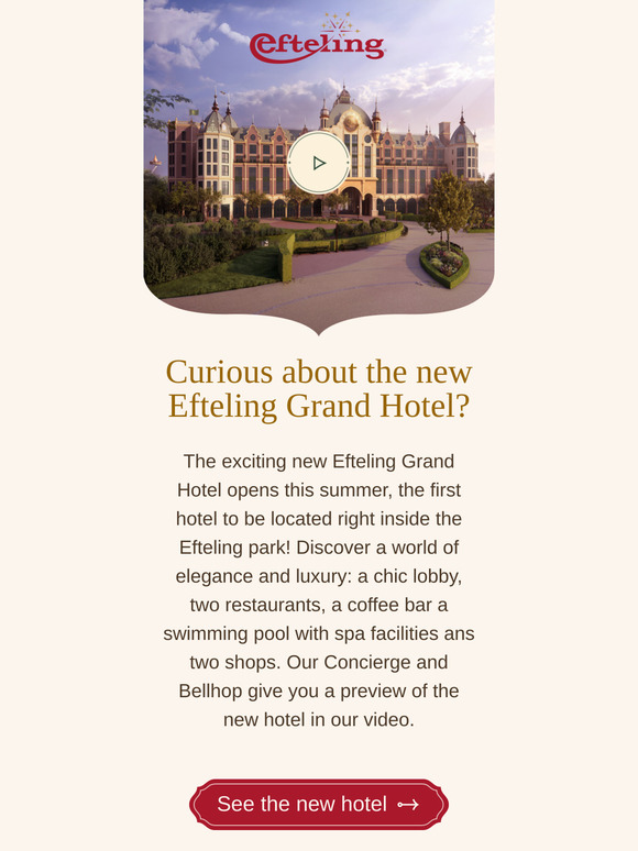 Be the first to stay in the new Efteling Grand Hotel! Sign up now!