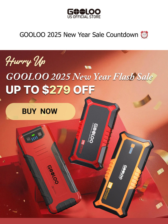 GOOLOO 2025 New Year Sale Countdown ⏰