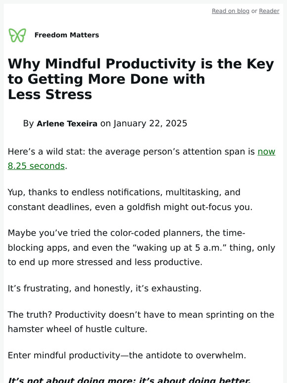 Why Mindful Productivity is the Key to Getting More Done with Less Stress