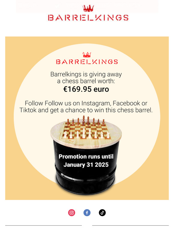 Win a chess-barrel!