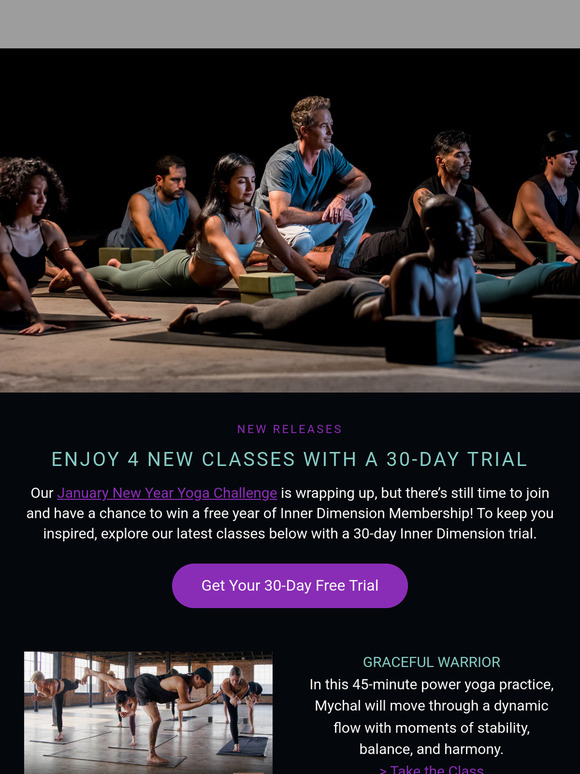 🧘‍♂️ 4 New Yoga Classes & A 30-Day Trial – Join The Jan Challenge!